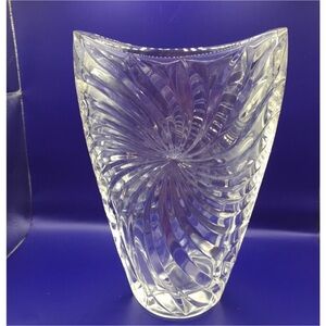 MIKASA CRYSTAL VASE "PEACOCK" 9.75" Celebrations